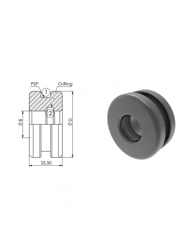 PISTON FUND -  63.5X25 - E20.5 -...