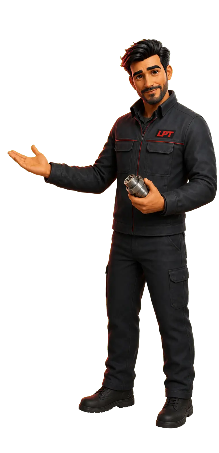 Tito, asesor técnico de LPT, presentando el centro de conocimiento