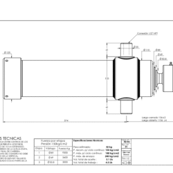 CILINDRO HCO. TEL. SERIE TM 89X1000-3E (TRILATERAL) - Imagen 2
