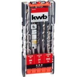 Juego de Mechas Madera – Metal – Concreto de KWB 9 Piezas - Imagen 1