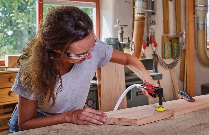 Amoladora Angular Neumática TC-PA 50 para Compresores con Accesorios de Lijado [4138550] – imagen 2