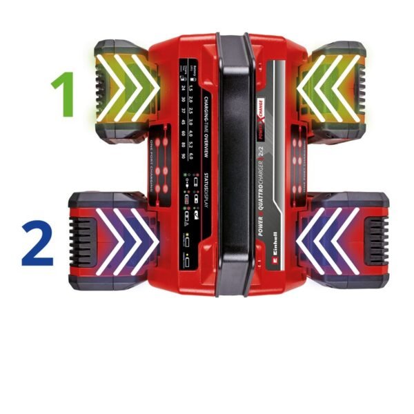 Cargador Power X-Change Cuádruple 18V 4Ah para Baterías [4512102] – imagen 3