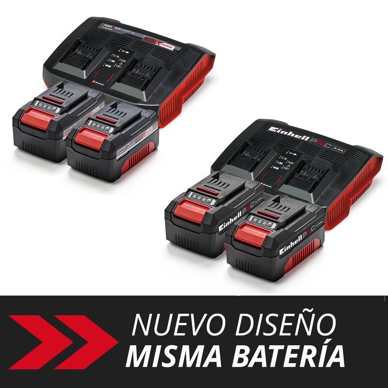 Cargador Doble 2x4.0 Ah Twincharger Kit Power X-Change 2 Baterías 18V ABS [4512112] – imagen 2
