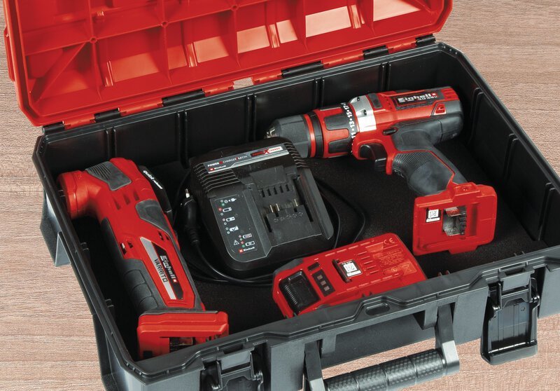 Maletín plástico apilable E-CASE S-F con sistema de bloqueo y 2 insertos de espuma [4540011] – imagen 2