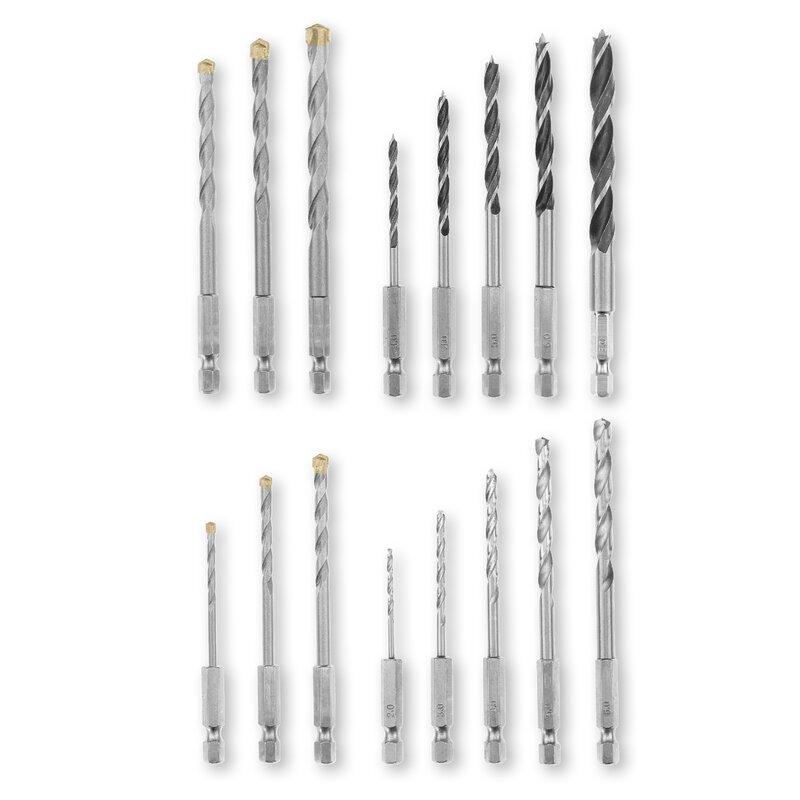 Set de Mechas 16 Piezas Encastre Hexagonal para Metal y Madera [49108953] – imagen 2