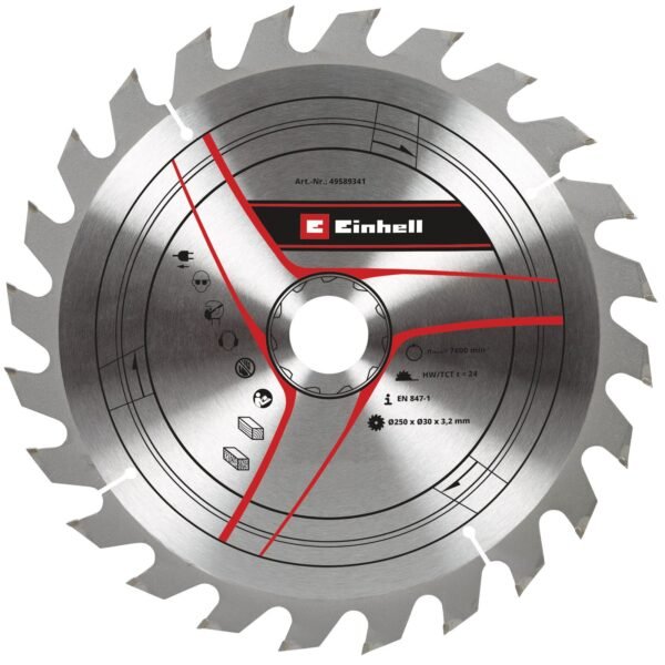 Disco de Corte para Sierra Circular 250 mm x 30 mm 24 Dientes [49589341]