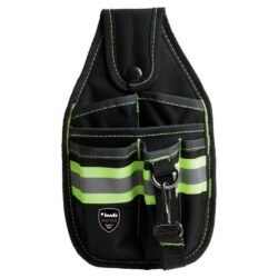 BOLSOS PORTA HERRAMIENTAS PROFESIONALES - tira reflectante, 1 comp. grande, 2 alargados y 3 pequeños, lazo para martillo, lazo con mosquetón, - Imagen 1
