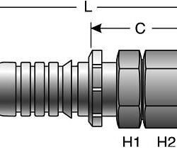 GATES TERM.RECTO H.G JIC.37º 1 1/16X12UNF P-3/4 (BP NO) - Imagen 1