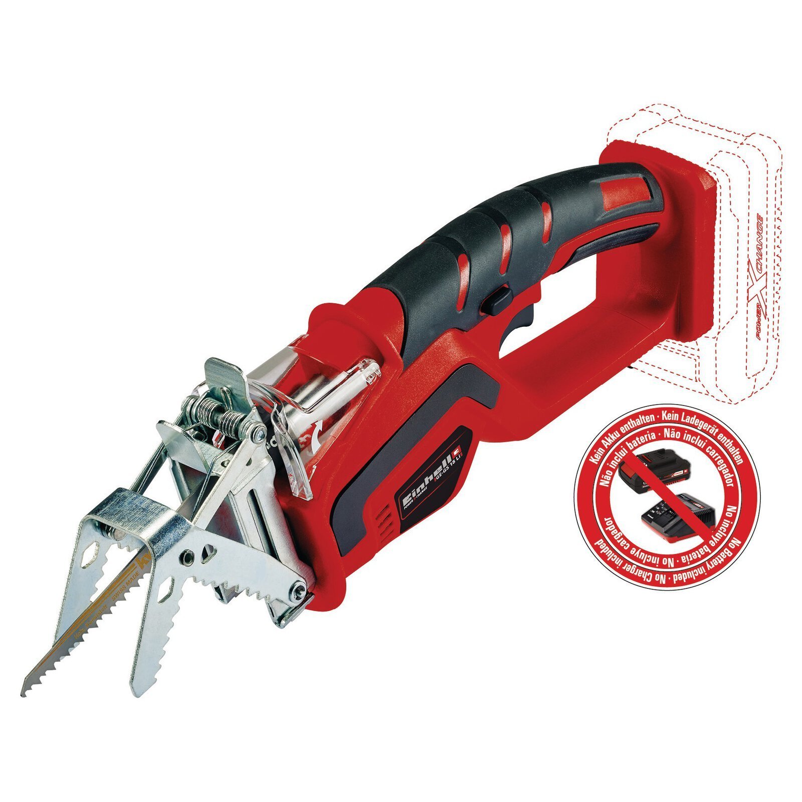 Kit Sierra Sable Inalámbrica para Cortar Ramas GE-GS 18 Li + Hoyador + Batería 2,5 Ah + Cargador [3408220]