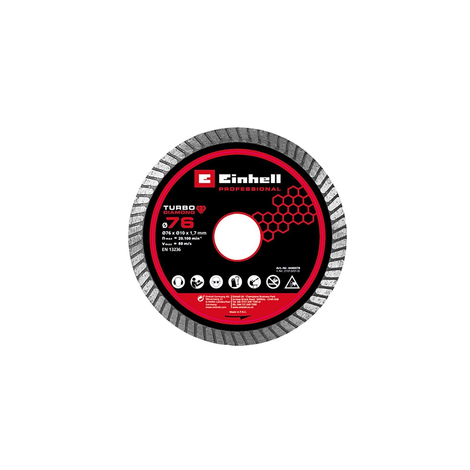 Disco de corte diamantado para amoladora angular Ø 76 mm