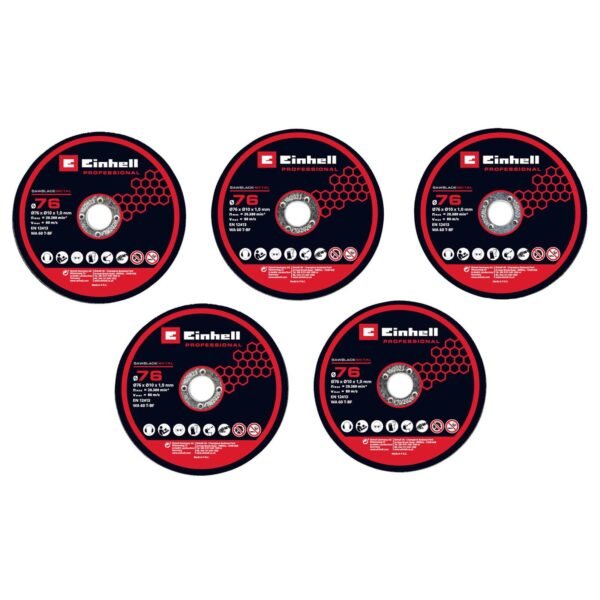 Set de 5 discos de corte de 76 mm