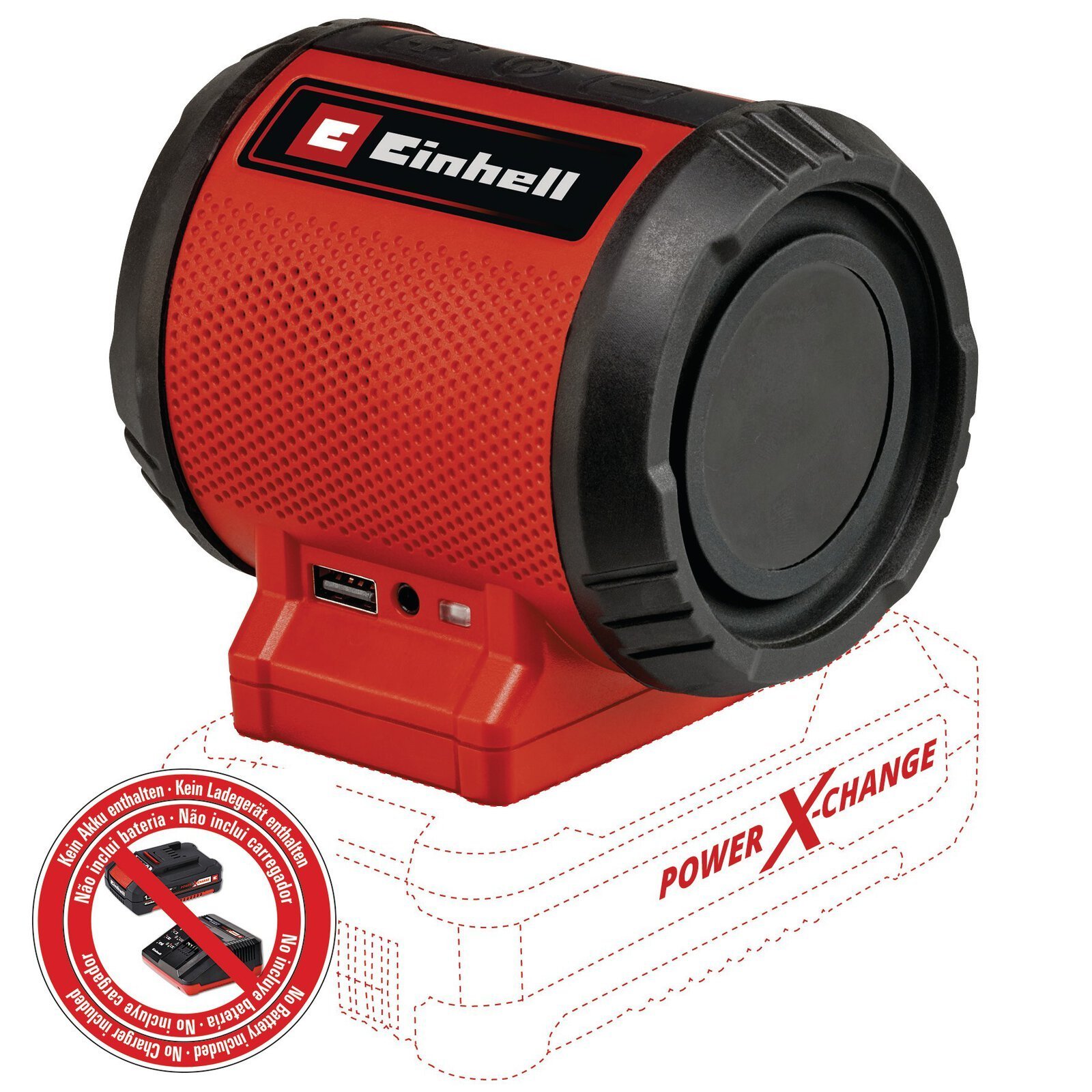 Parlante Bluetooth 18V con Batería Power X-Change y USB 5V 2A - Potencia 2x3W [4514150]