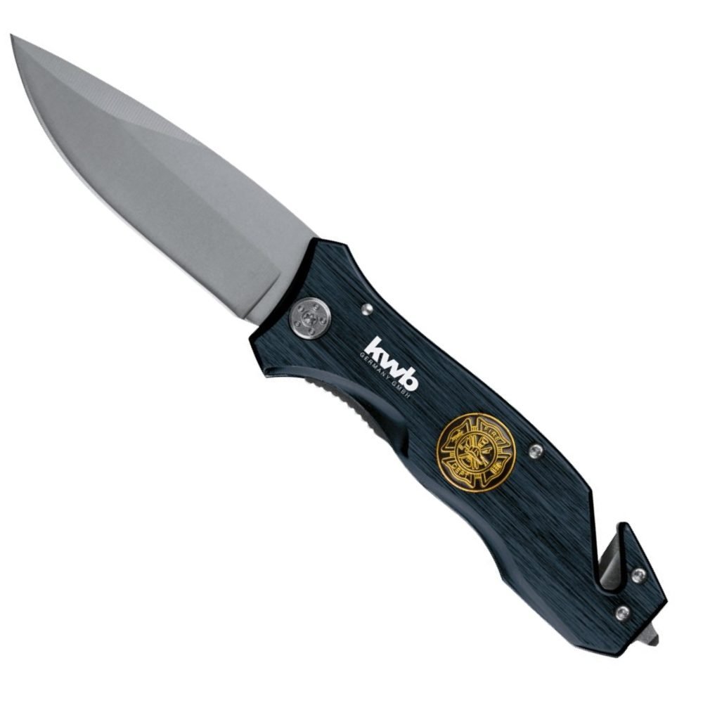 Cuchillo de Rescate Profesional Fire Dept KWB 125 mm con Rompevidrios y Cortador [49014710]