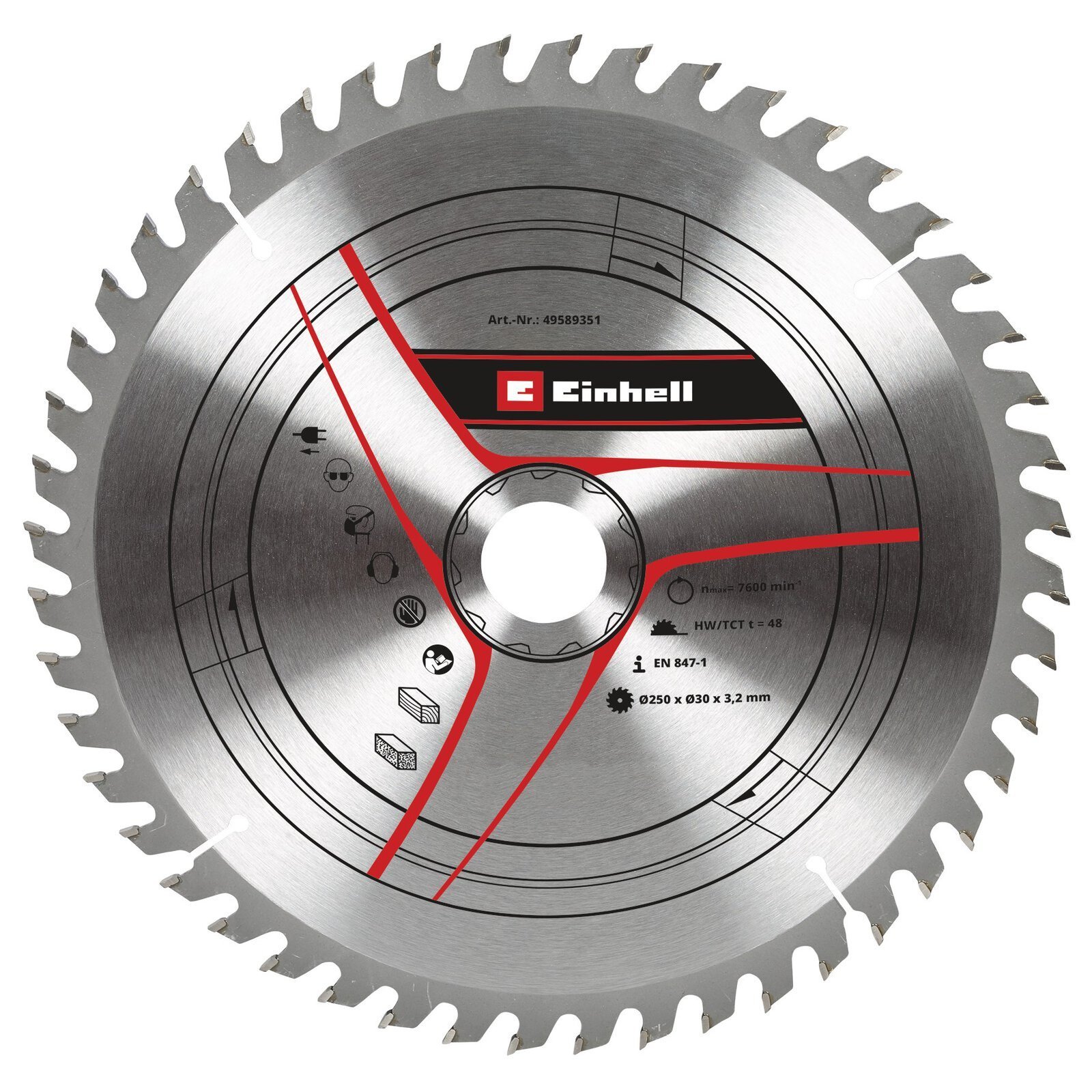 Disco de Corte 250 mm x 30 mm con 48 Dientes para Sierra Circular [49589351]