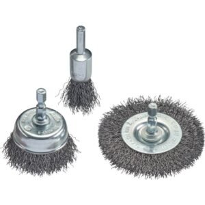 Set de 3 Piezas de Cepillos KWB para Taladros - Accesorios Duraderos [49597500]