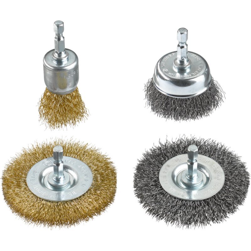 Set de 4 Cepillos KWB para Taladros de Acero - Accesorios Profesionales [49597520]