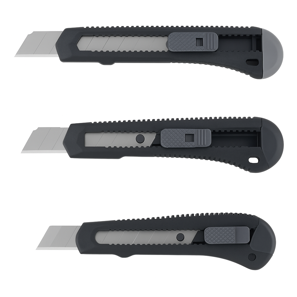 Cutter Eco 18 mm con Cuchilla Segmentada de 9 y 18 mm - Corte Preciso y Fácil Extracción [49026095]