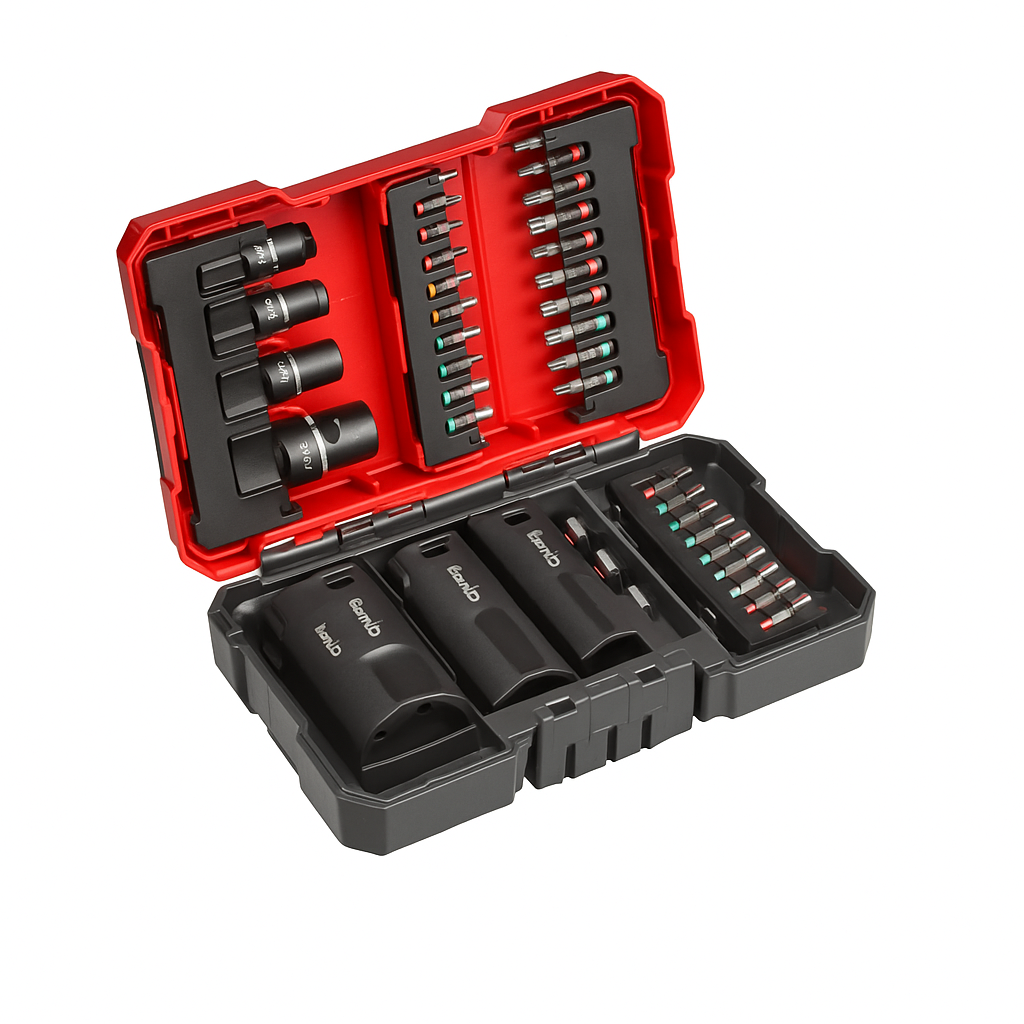 Kit de 35 Piezas de Puntas y Llaves de Vaso con Porta Puntas de Cambio Rápido [49109020]
