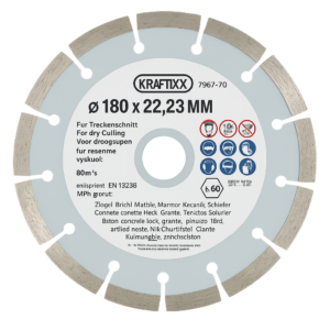 Disco de Corte Turbo Segmentado Diamantado 180 mm para Maquinaria [49796770]