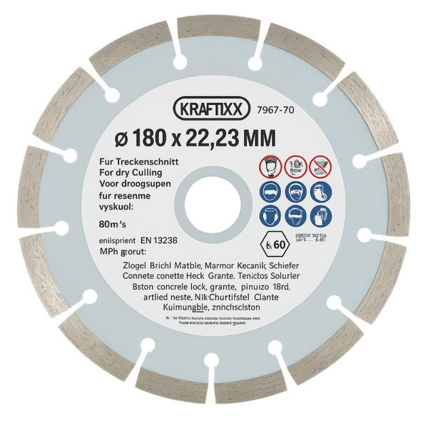 Disco de Corte Turbo Segmentado Diamantado 180 mm para Maquinaria [49796770]
