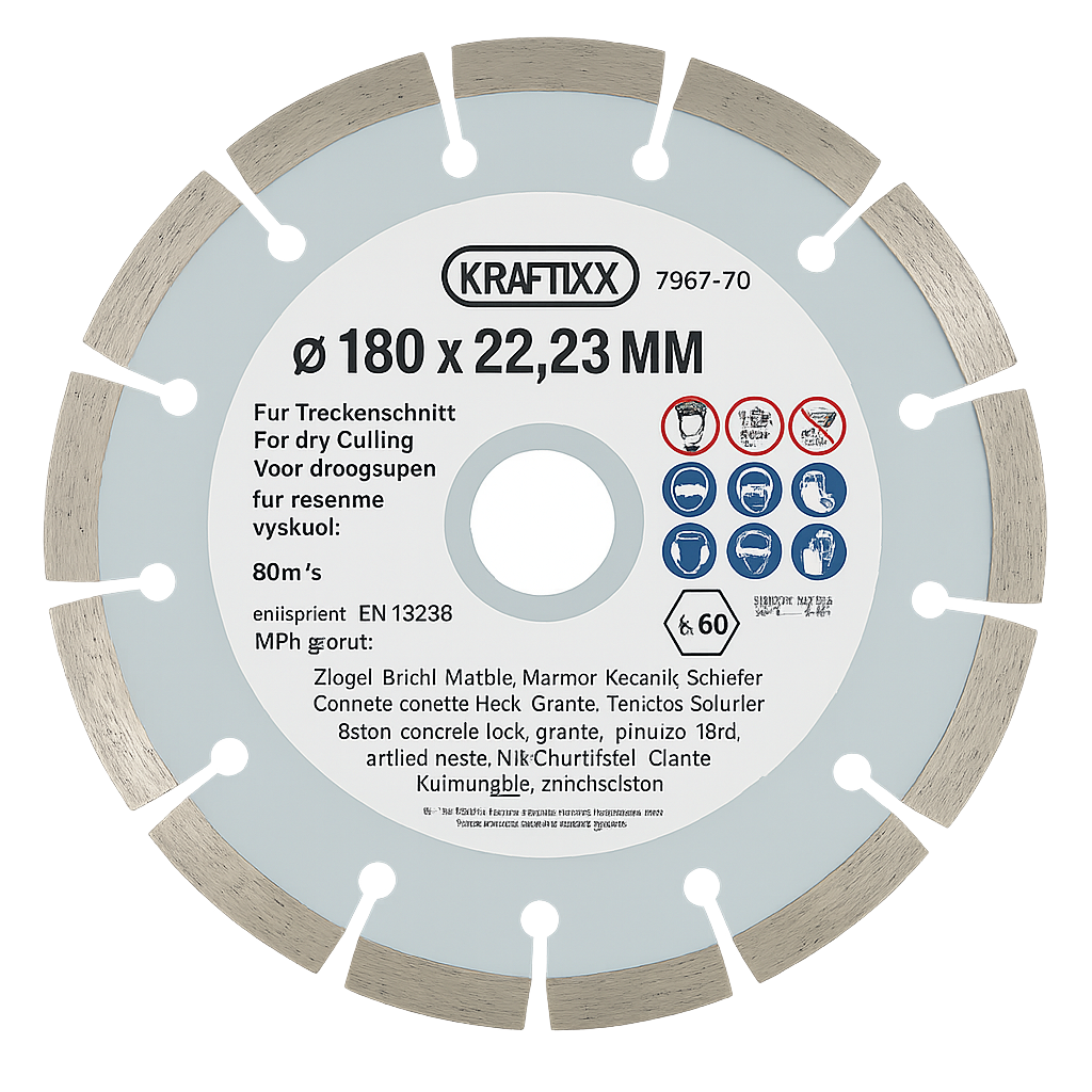 Disco de Corte Turbo Segmentado Diamantado 180 mm para Maquinaria [49796770]