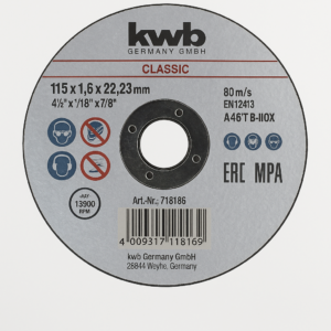 Disco de corte para metal Einhell 115 mm x 1,6 mm [49711816]