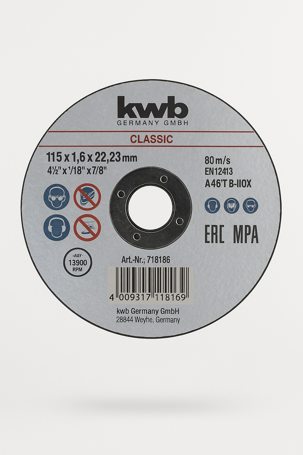 Disco de corte para metal Einhell 115 mm x 1,6 mm [49711816]