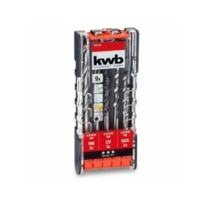 Juego de Mechas para Madera, Metal y Concreto KWB 9 Piezas [49109155]