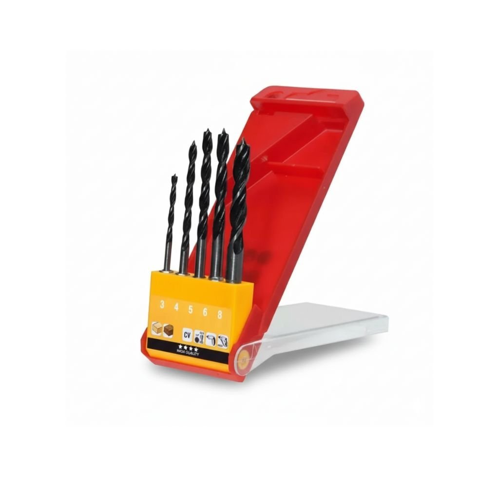 Set de Brocas Espiral para Madera 5 Piezas Ø 3 a 8 mm Vástago Hexagonal KWB [49513900]