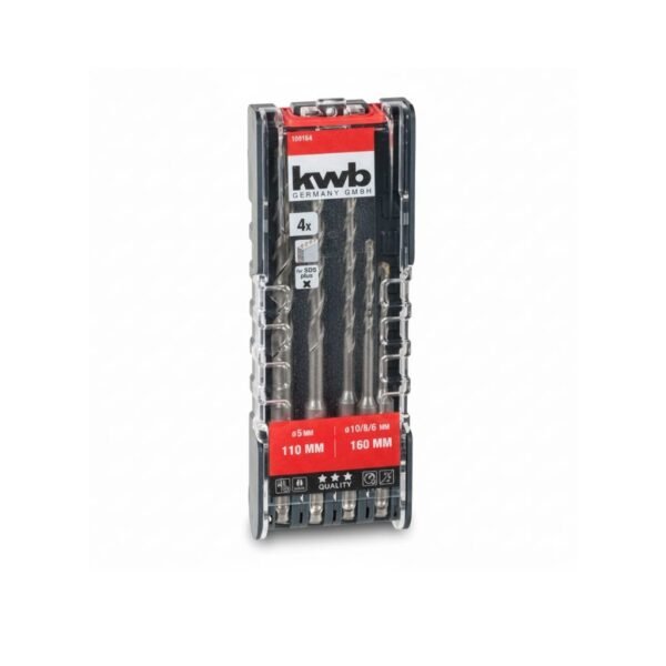 Set de 4 Mechas SDS Plus para Hormigón KWB de Alta Durabilidad [49109164]
