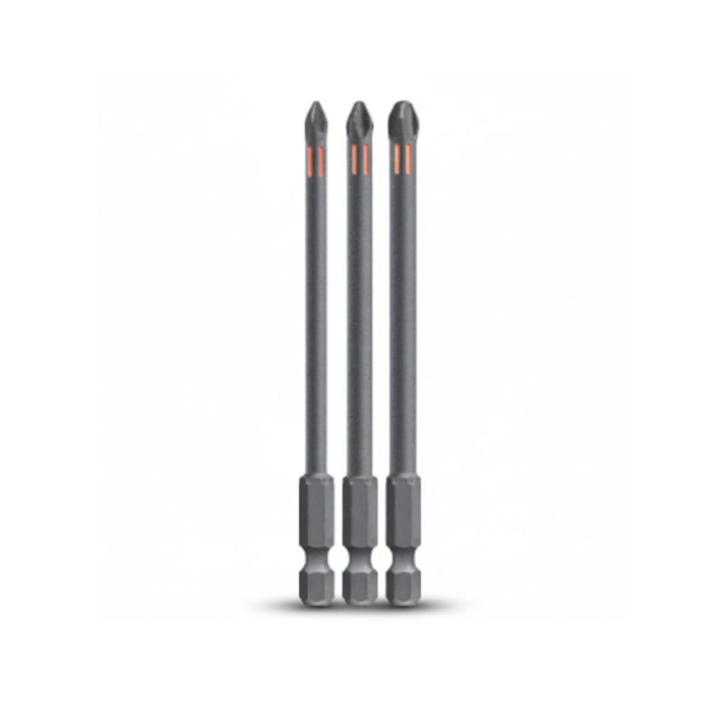 Puntas Torsión Extra Larga PH1 PH2 PH3 1/4 x 100 mm para Atornillador Acero TQ60 [49123040]