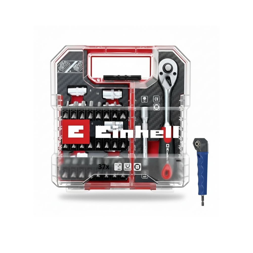 Set de Puntas y Tubos KWB 37 Piezas con Adaptador Angular 90° [49118410]