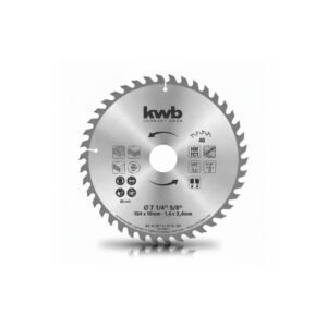 Hoja de Sierra Circular Kwb 184x16 mm, 40 Dientes para Corte Preciso [49586151]