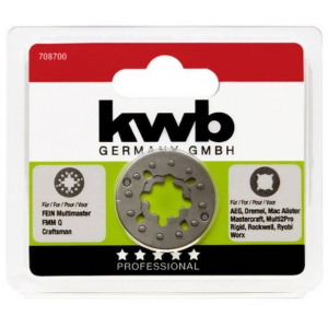 Adaptador Universal KWB para Multiherramientas Compatibles Bosch, Dremel y Más [49708700]