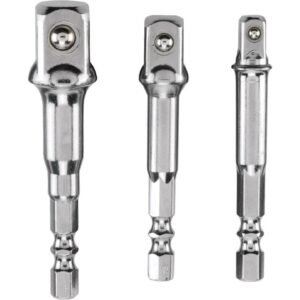 Juego de Adaptadores para Llave de Vaso 3 Piezas - Compatibles con Taladros [49105310]